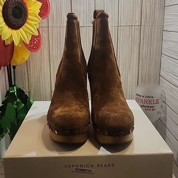 Veronica Beard Suede Decker Clog boots - Picture 2 of 7